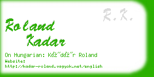 roland kadar business card